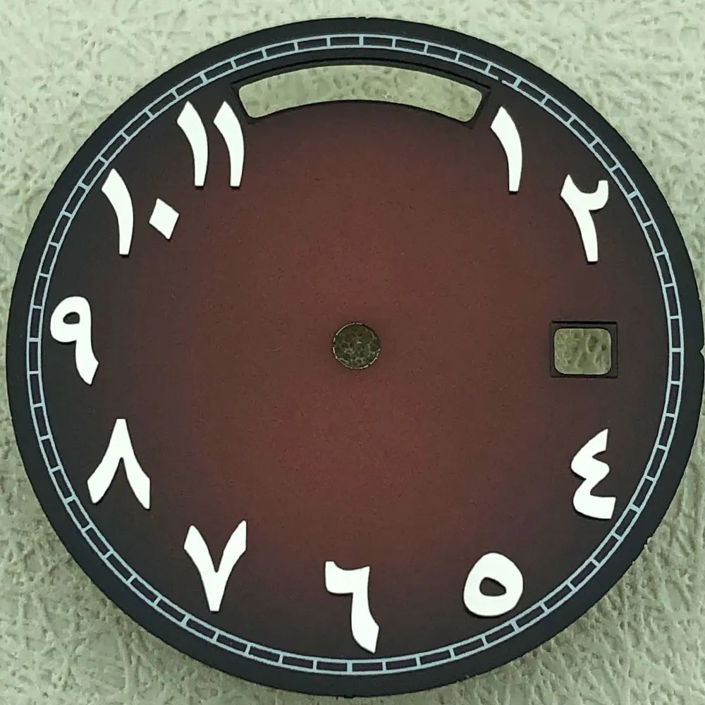 Modified 31mm Arabic Dual Calendar Watch Dial Suitable For 8285 Movement