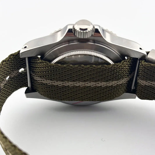 40mm Vintage 316L Steel Watch Case with Waterproof For NH34/35 Nylon Strap