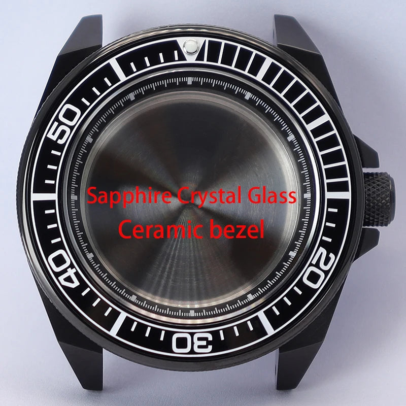 43.8mm Watch Cases with Ceramic Bezel For NH35 NH36 4R36 NH38 Modified Samurai