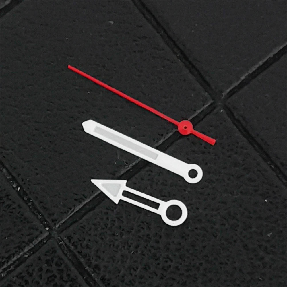 White Red Watch Hands Fit for NH35 NH36 4R 7S Movement with Green Luminous