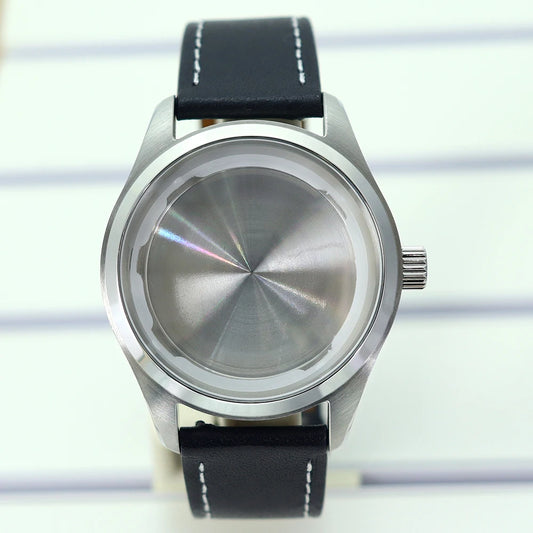40mm Watch Cases /Leather Strap For NH35 NH36 NH34 NH38 Eta 2824 Mod pilot