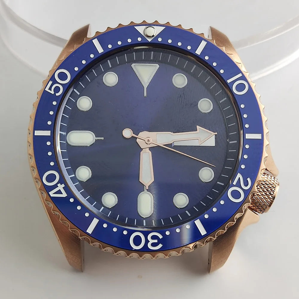 Plane Sapphire Glass Ceramic Bezel Stainless Steel Watch Case Fit NH 35 NH36 Movement High End Waterproof Watch Case