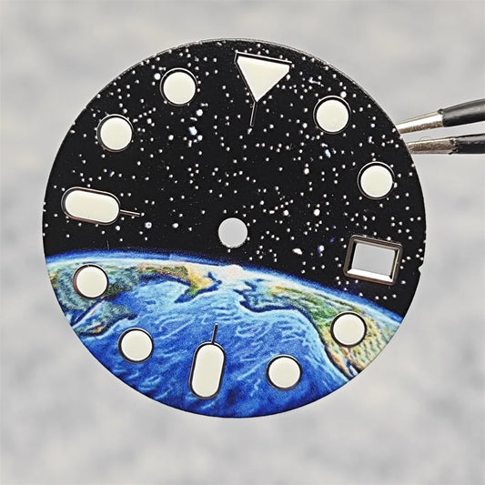 28.5mm Watch Dial Starry Sky and Earth Luminous Surface for NH35/NH36/4R/7S