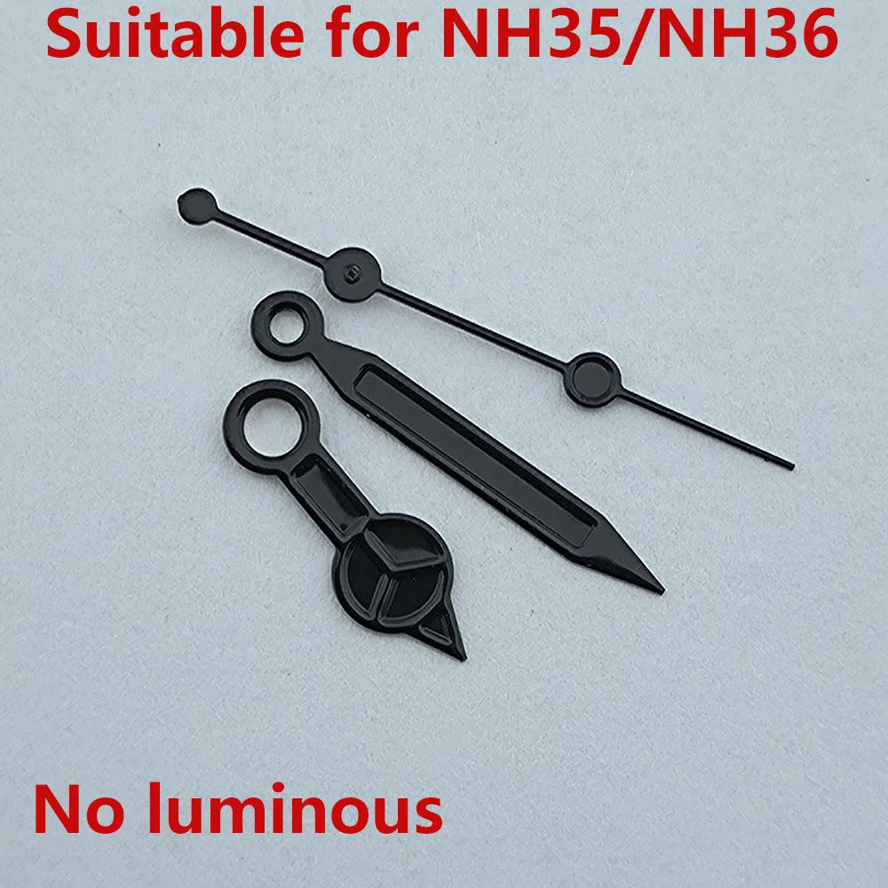 Modified 3 Hands Watch Hands with Green luminous /No luminous for NH35 NH36
