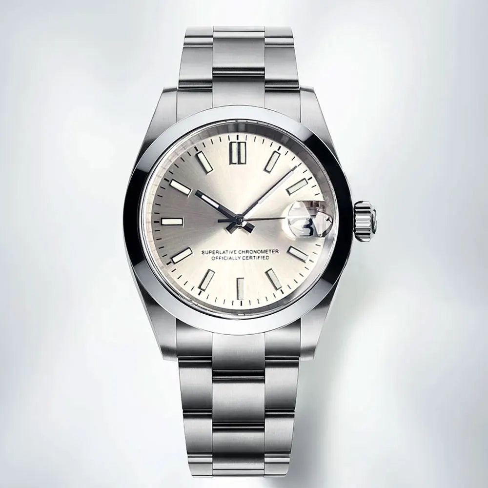 Watch Cases Set Classic Polished Bezel with Sapphire Glass For NH35 Movement