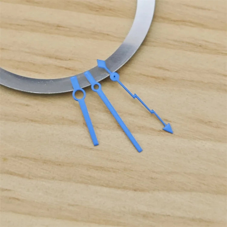 NH35 Watch Hands Blue / Sliver Lightning Log Hands for SK007 Watch NH35 NH36