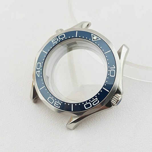 42MM Diving Watch Case Sapphire Glass Unidirectional Rotating Bezel For NH35