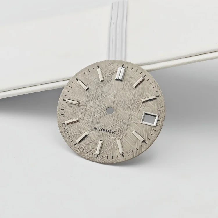 28.5mm Watch Dial Texture Watch Faces No Luminous Modified for NH35 Movement