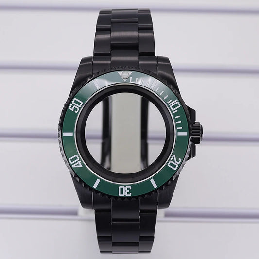 40mm Watch Case PVD Strap Sapphire For NH35 NH36 NH34 ETA 2824 8215 GMT SUB