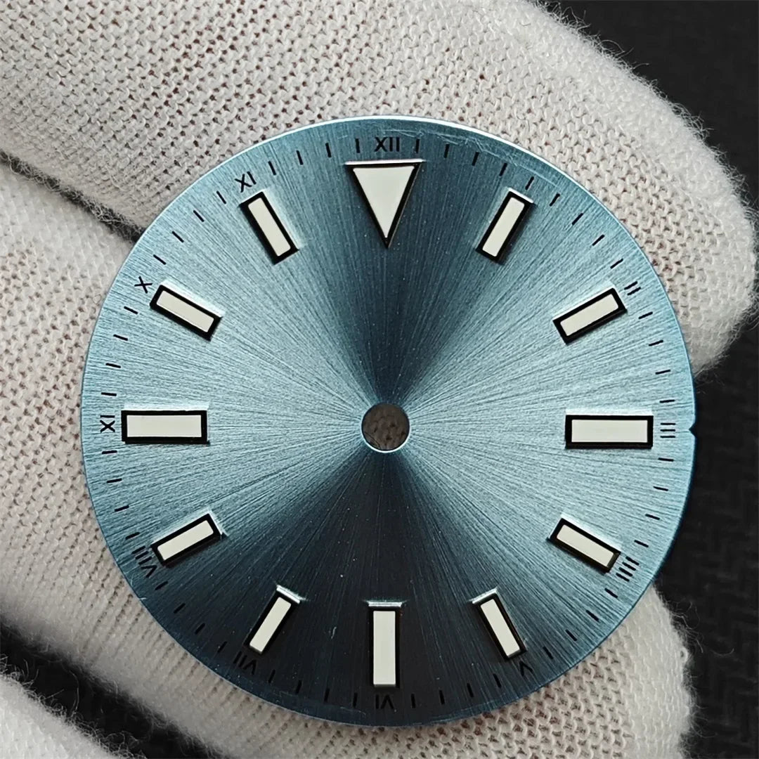 39.5mm Steel Watch Case Retro Flat Mirror Case Sapphire Crystal Fit NH35 NH36