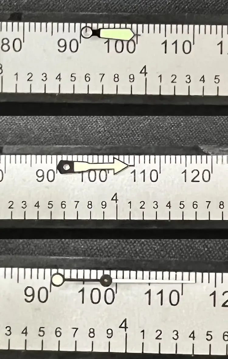 Silver Trim Super C3 Green Luminous Watche Hands for NH35/NH36/SBBN SKX007