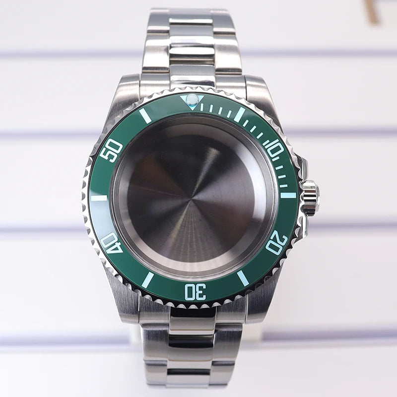 40mm Diver Watch Case Sapphire For NH34/35/36 4R36 8215 Eta 2824 C3 Bezel SUB