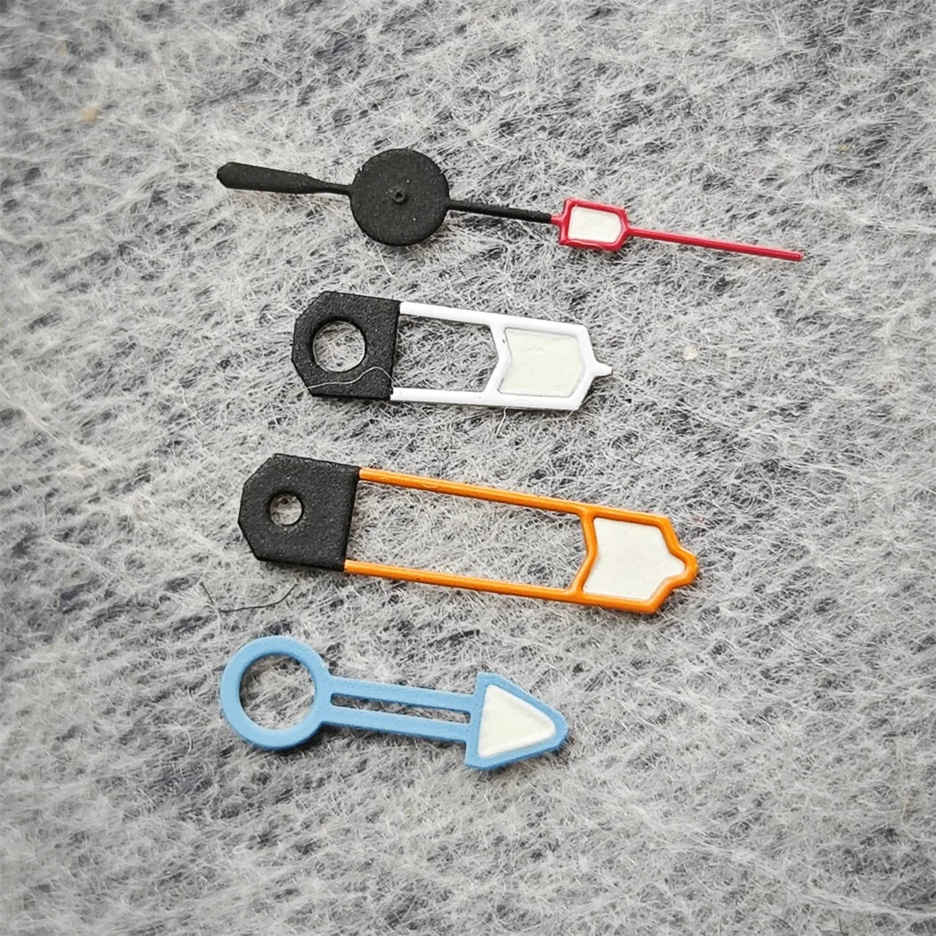 Orange White Blue Combination 4 Hands Green Luminous Watch Hands for NH34