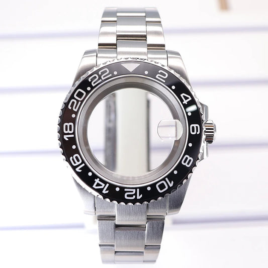 Silver 40mm Diver Case Sapphire For NH35 NH36 NH34 NH38 Miyota 8215 Eta 2824