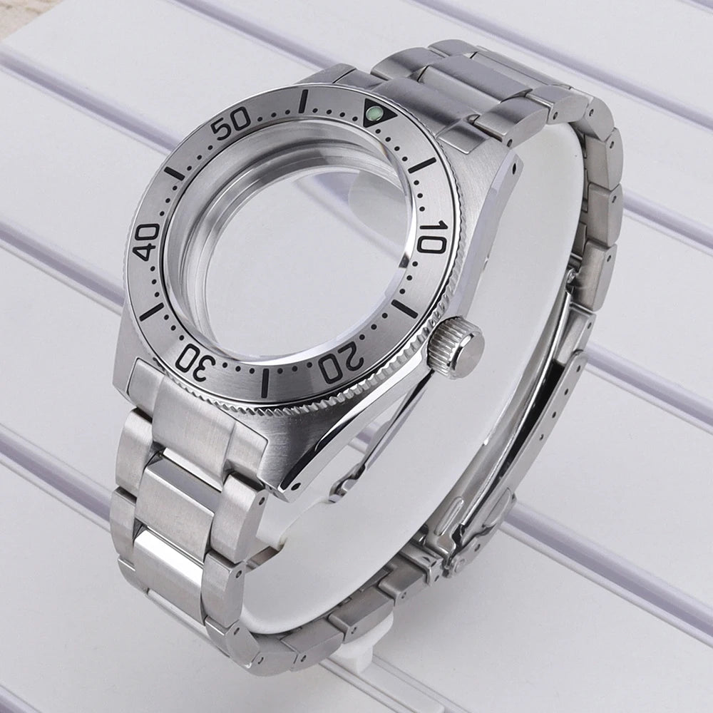 40mm Steel Watch Case Sapphire For NH35 NH36 NH34 4R36 Mod SPB143J1/SPB253J1