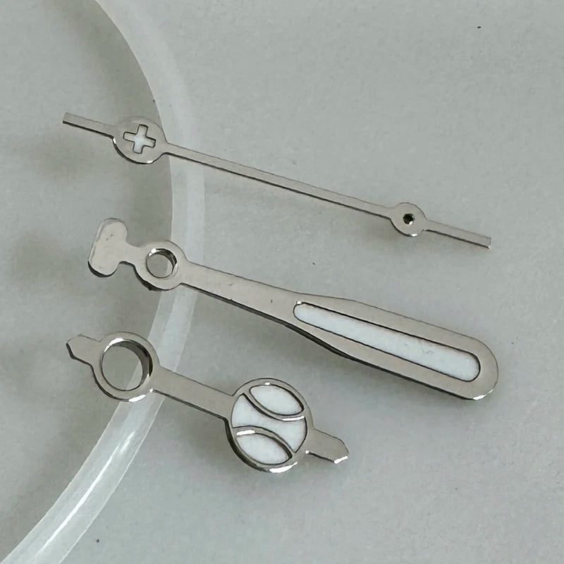 Modified Polished Pattern Green Luminous Watch Hands for NH35/NH36/4R/7S