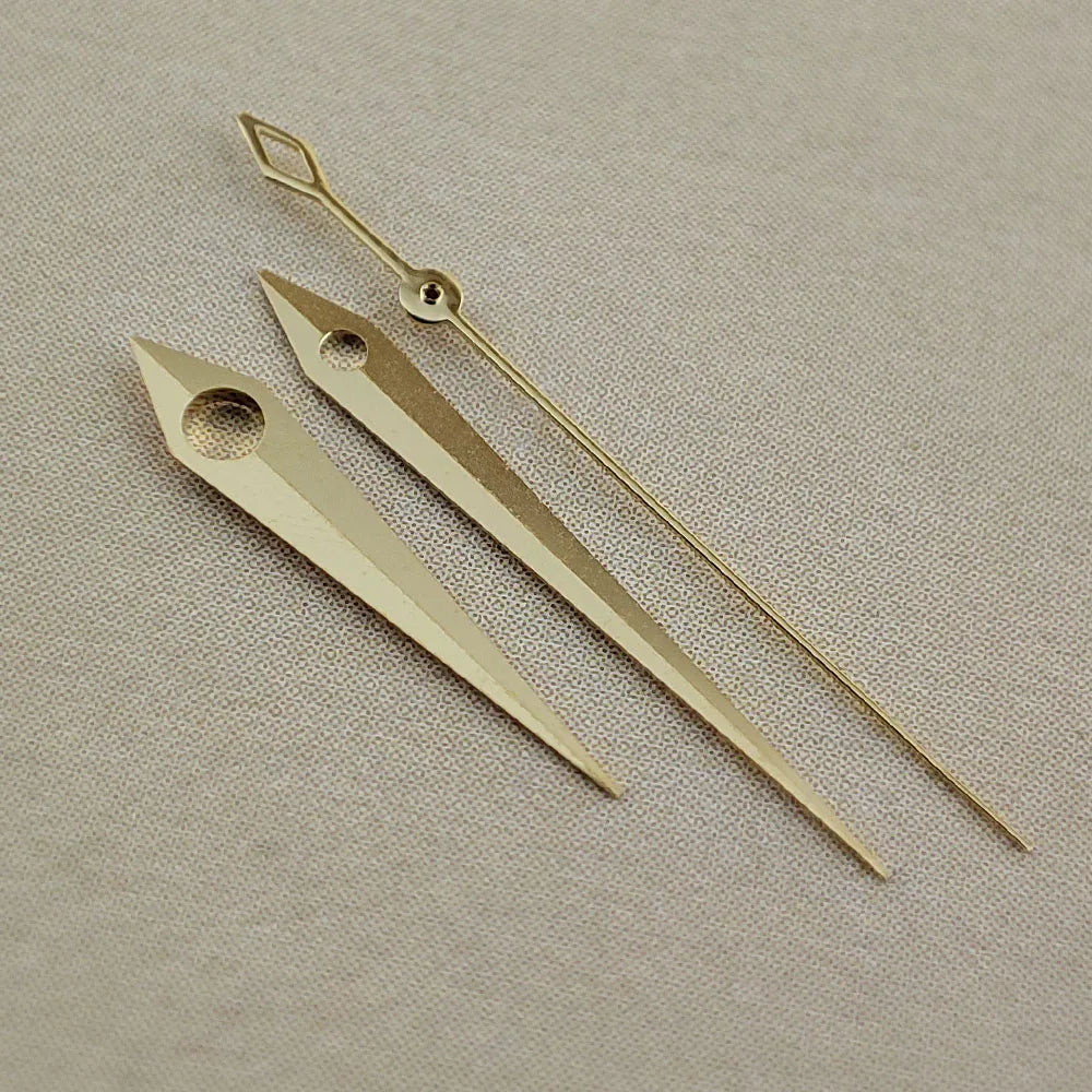 15mm golden rhombus tail watch hands, compatible with NH35/36 NH38 NH72 NH70 movements.