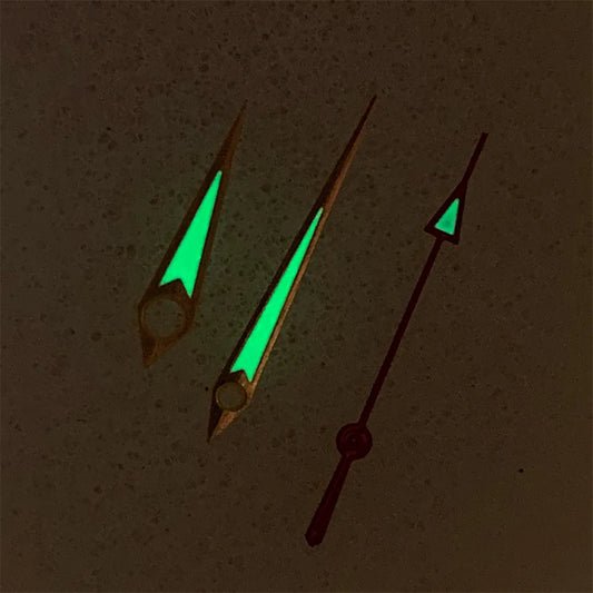 Colored Watch Hands Green Luminous 3Pins Needles for NH35 NH36 4R 7S Movement