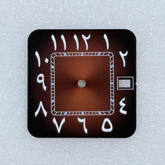 27mm Square Middle East Single Calendar Watch Dial For NH35 NH36 Movement
