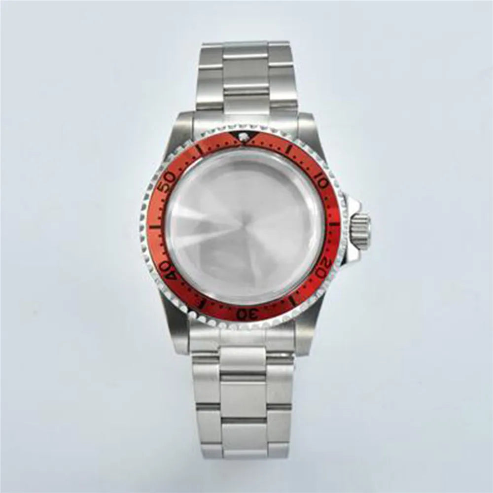 120 Click Vintage Steel Watch Case Strap 39.5mm Acrylic Glass for NH34 NH35 NH36