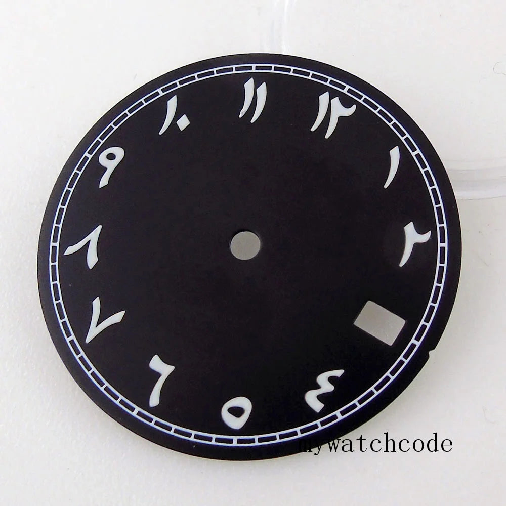 Bliger 29mm multicolor watch dial with green lume, compatible with NH35A NH36A automatic movements.