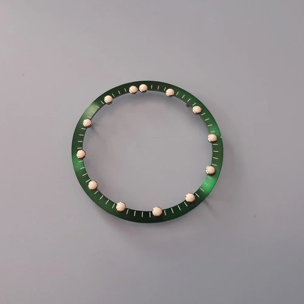 NH70 Movement skeleton dial with green luminous markers and chapter ring, 28.5x24.5mm, perfect for watch repairs.