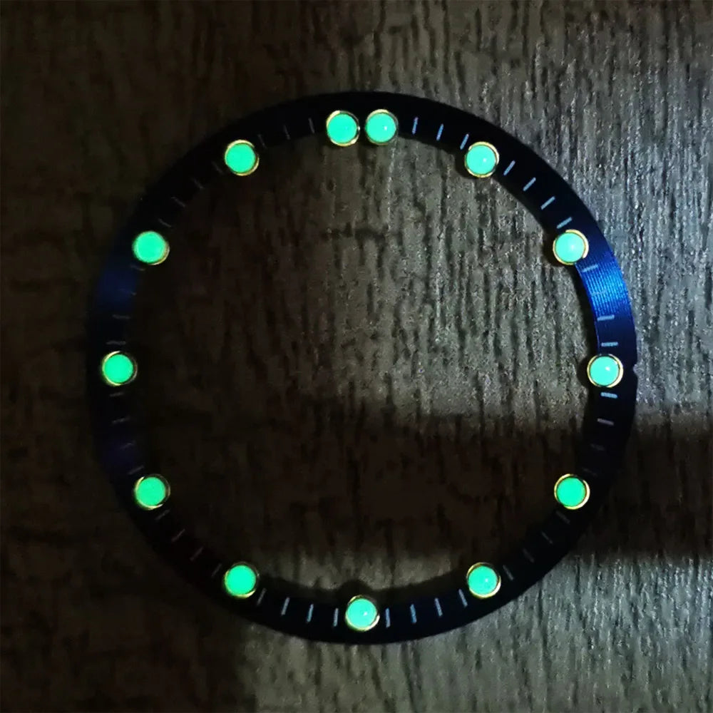 NH70 skeleton dial with green luminous markers, 28.5x24.5mm, ideal for watch accessory customization.