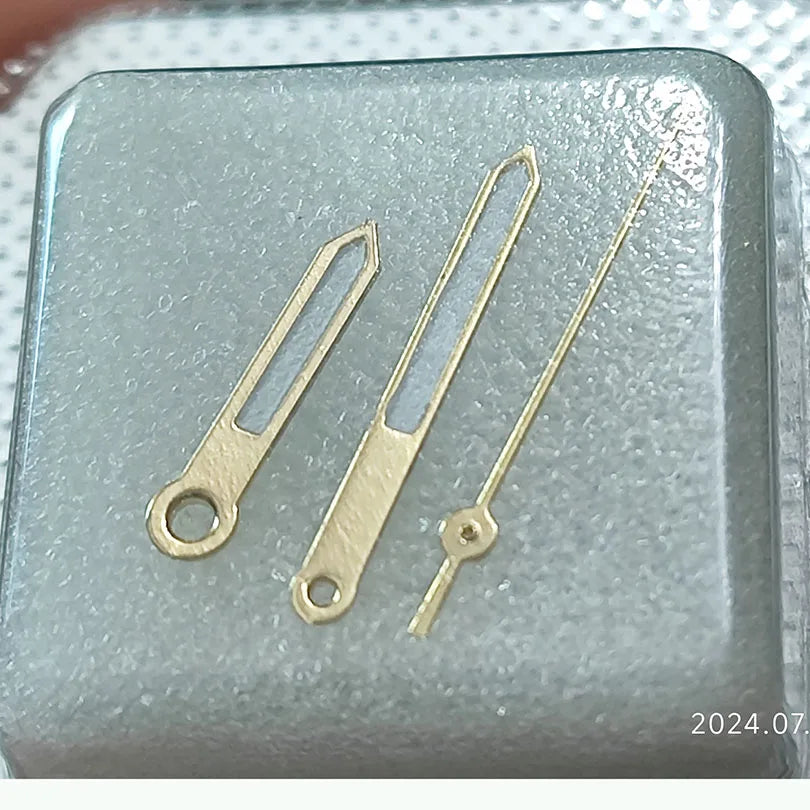 12.5mm Golden Trim Green Lume Watch Hands Set for VX12 VX32 VX43 Movement