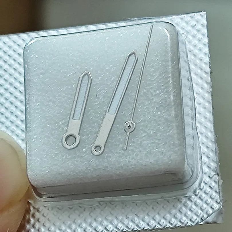 12.5mm Silver Trim Green Lume Watch Hands Set for VX12 VX32 VX43 Movement