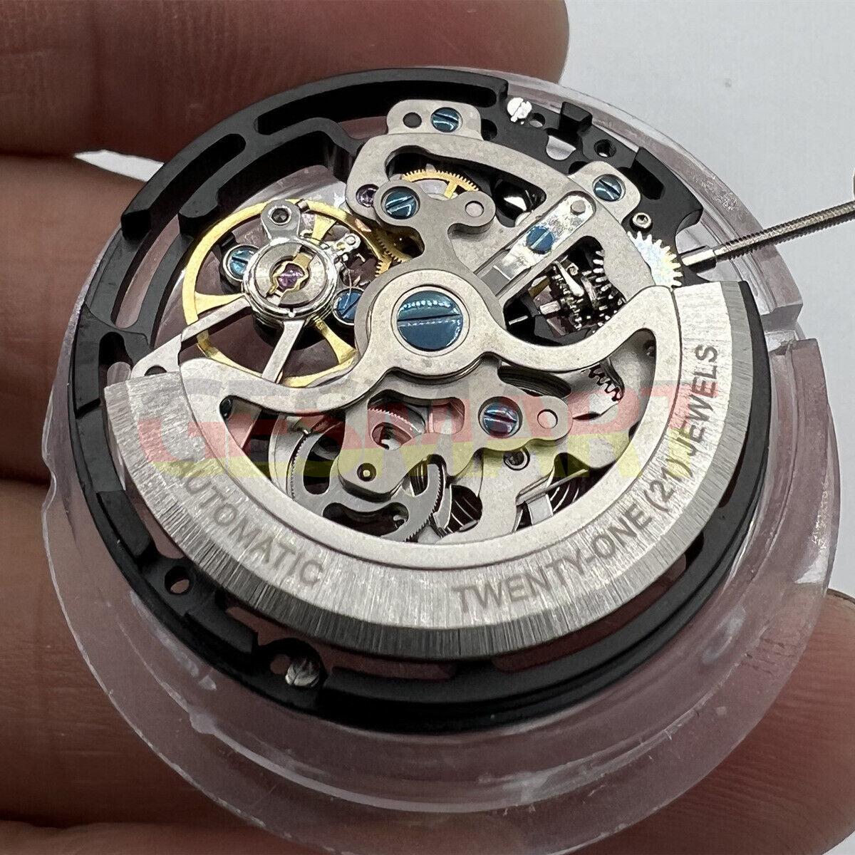 Montre squelette mécanique automatique Seagull TY2809 noire fabriquée en Chine