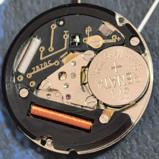 Swiss Made ETA7870 quartz watch movement with 5 hands, premium old stock part for repairs.