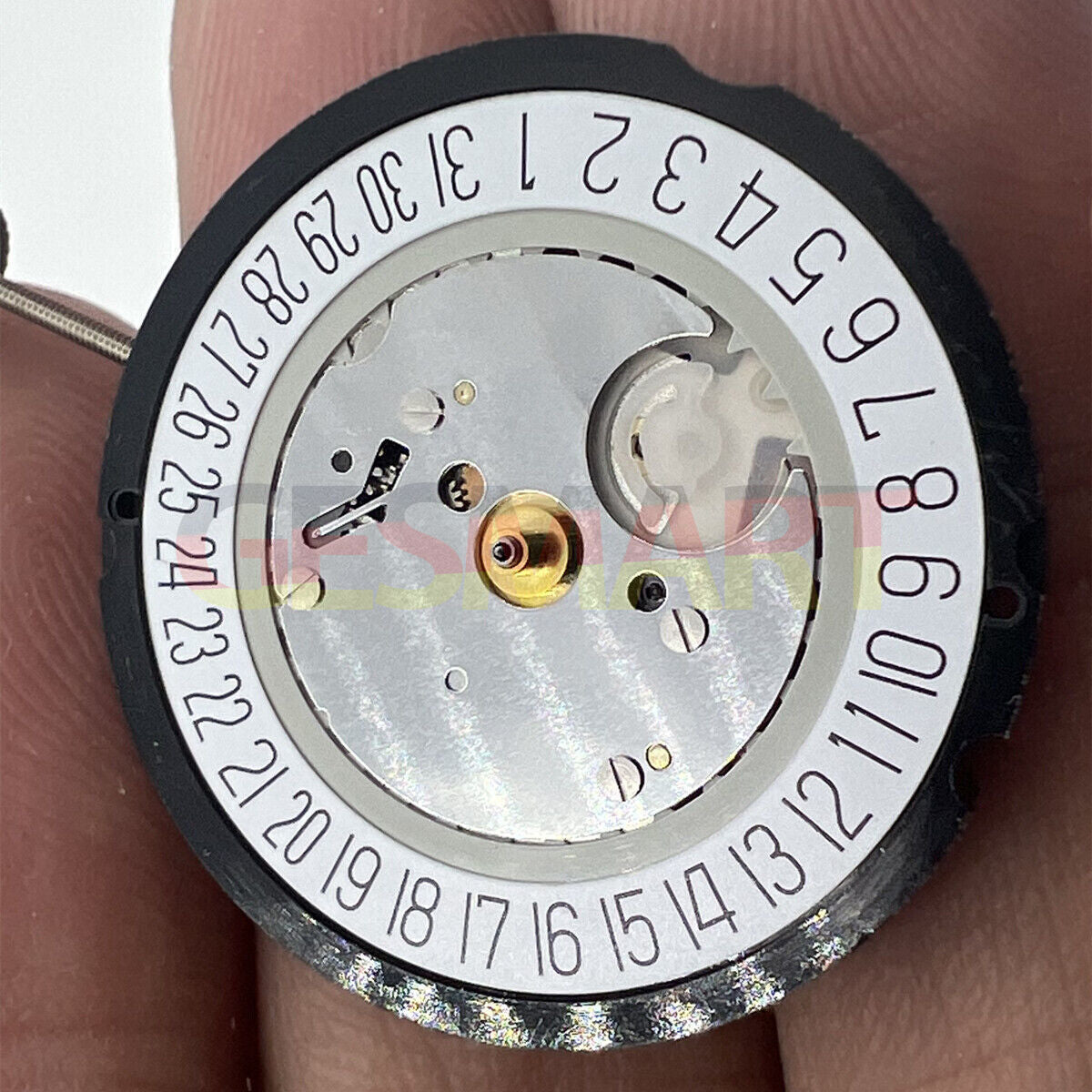 H2 Ronda 515 Swiss quartz watch movement with date at 6, high canon pinion, precision parts.