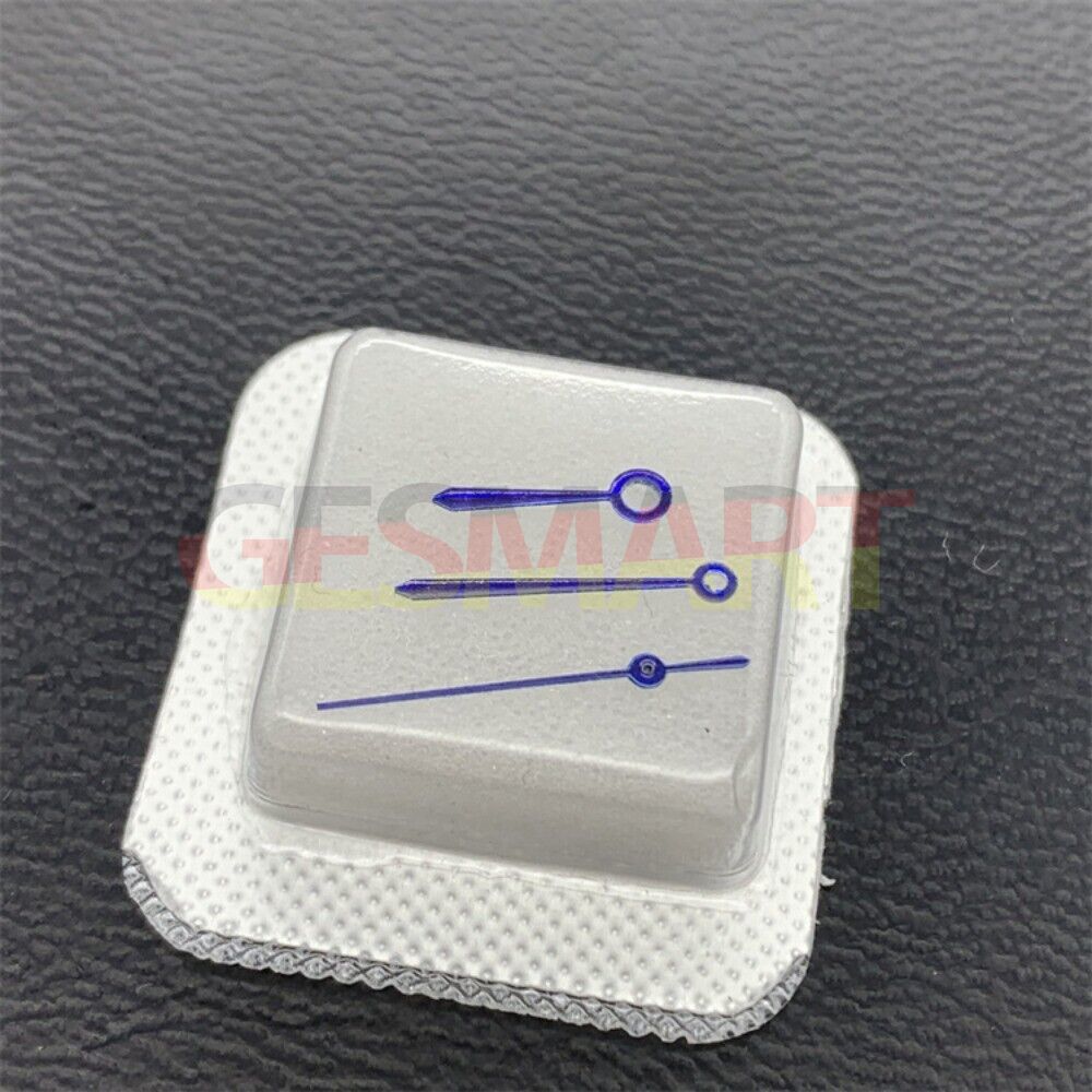 12mm 3-hand men?s watch hands set for ETA 2892 movement, precise hour, minute, and second indicators.