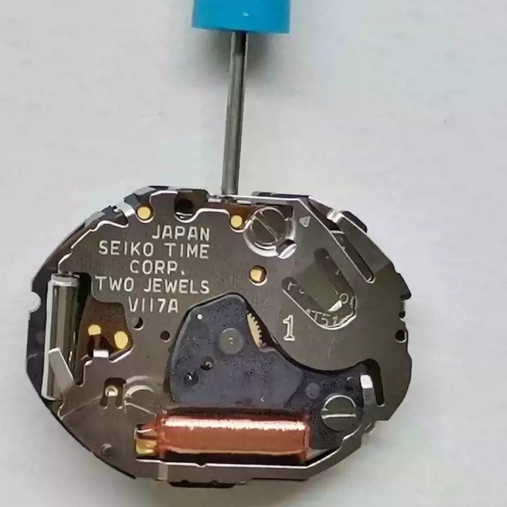 Seiko V1171A quartz watch movement replacement part, original Japan-made for precise timekeeping.