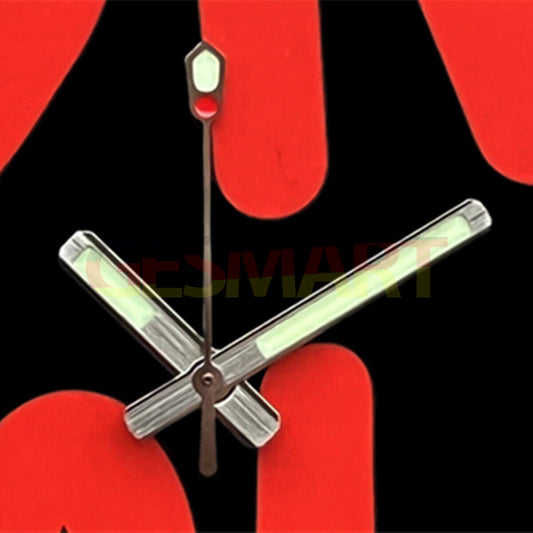 Silver Trim C3 Super Lume watch hands for SKX007/SBBN with NH35 NH36 movement, luminous detail.