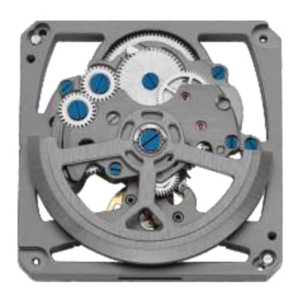 China Made Hollow 2801-A black mechanical watch movement with 3 hands and 25 jewels, precision watch part.