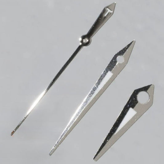 Modified silver lume watch hands for ETA2836 2824 2892A2 movements, 12.1x18x21.1mm, #T035.