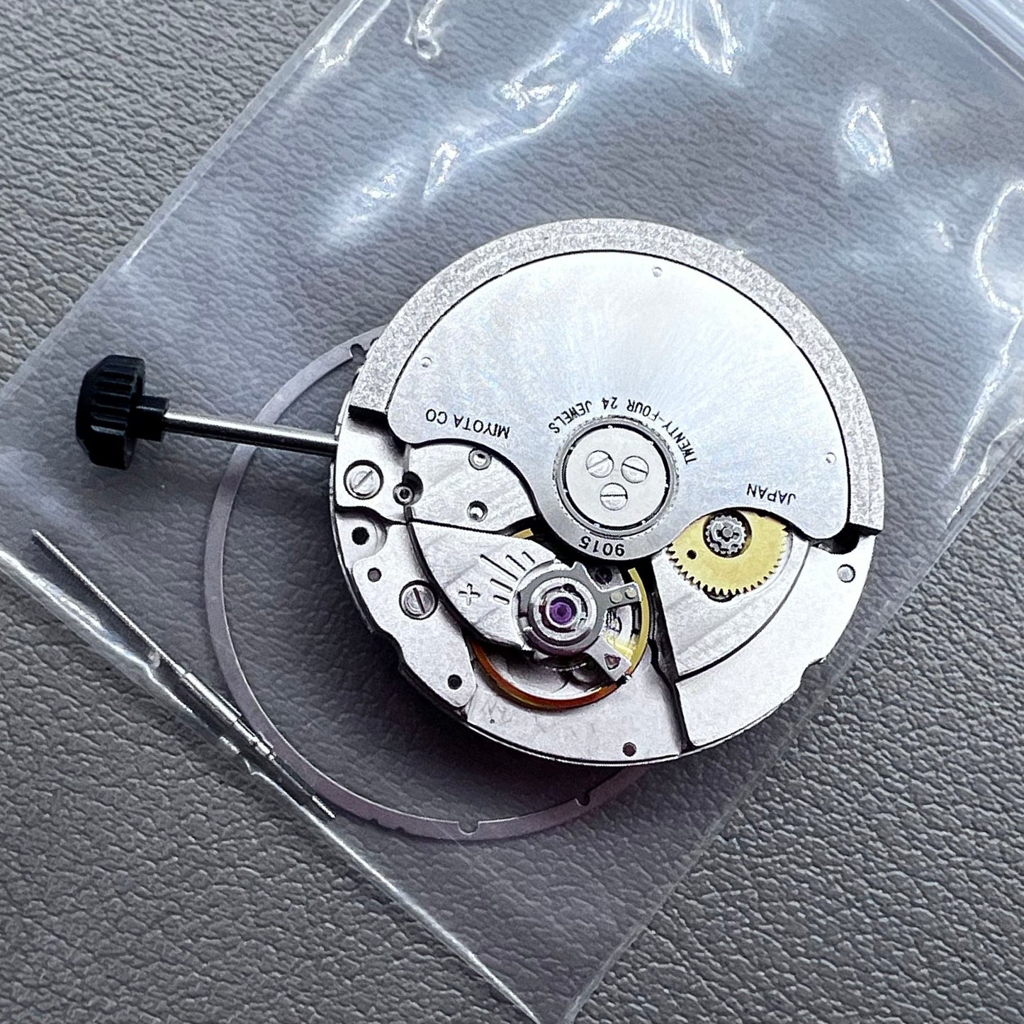 Japan Miyota 9015 Automatic Mechanical Movement Date@3 Silver Plated