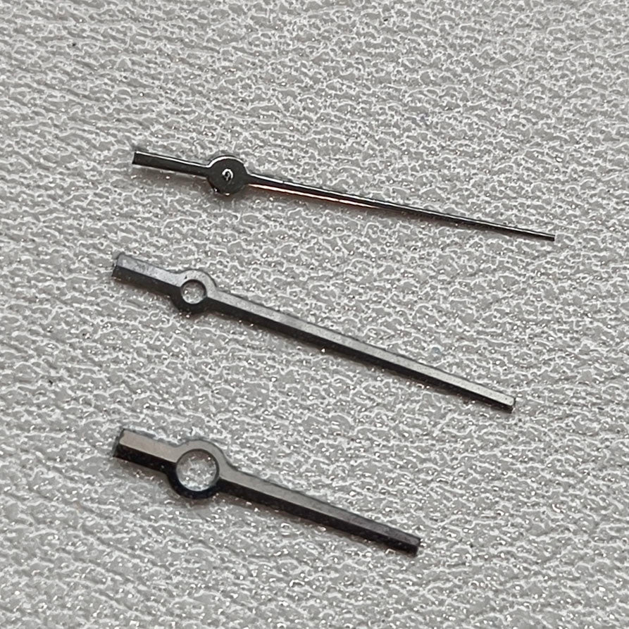 2 Sets/Pack Modified Black Square Pointed No Lume Hands for NH35/36 NH38 NH72