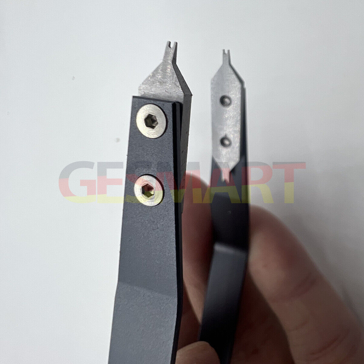 Precision stainless steel 7825 V type watch spring bar tweezers, ideal for delicate watch repair tasks.
