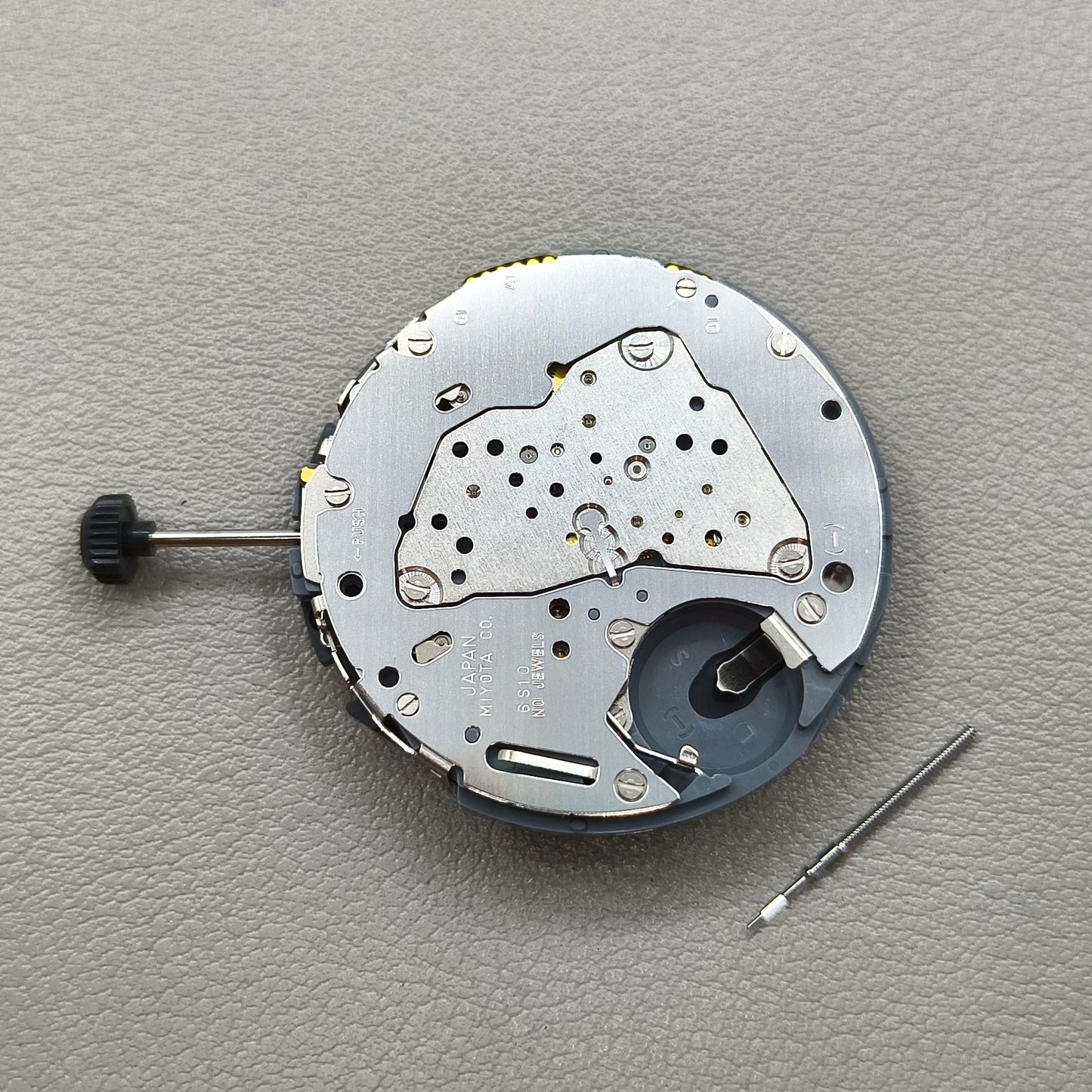 Miyota 6S10 Quartz Movement Watch Part Black Disk Date@3
