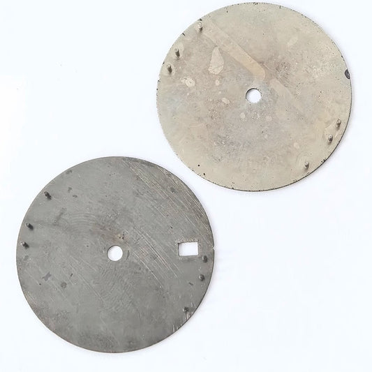 Vintage green lume watch dial, no calendar, fits NH34 NH35 movements, ideal for restoration.