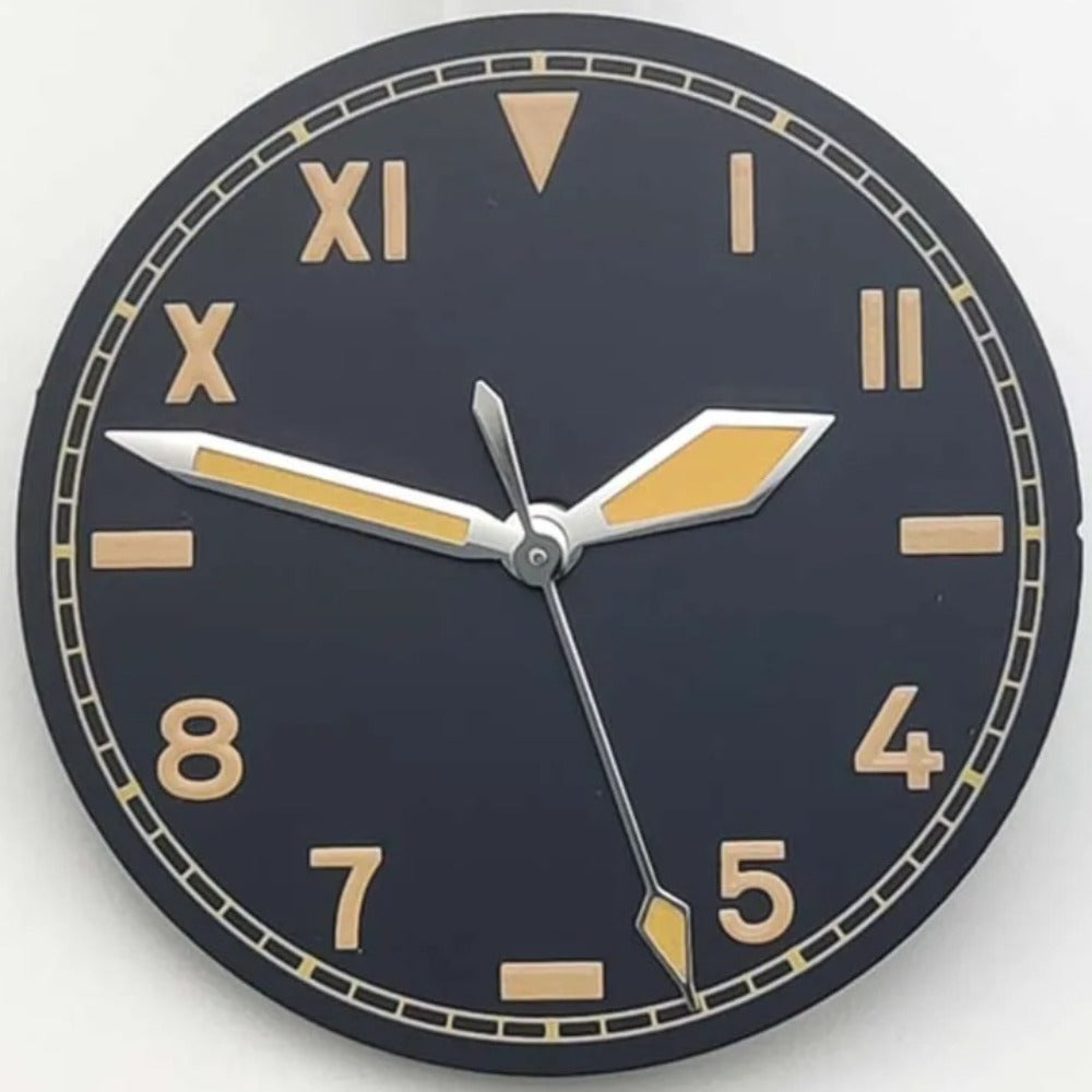Modified Vintange Lume 28.5mm Black Watch Dial+Big Hands for NH35/NH36/2824/8215