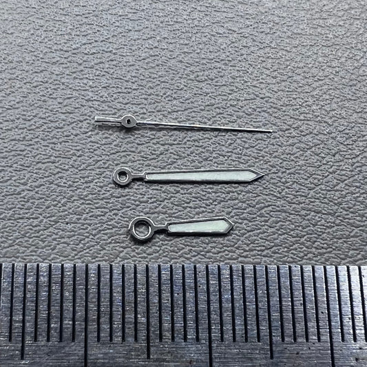 2 Sets Silver Trim Green Lume Watch Hands for Ronda 515 Movement