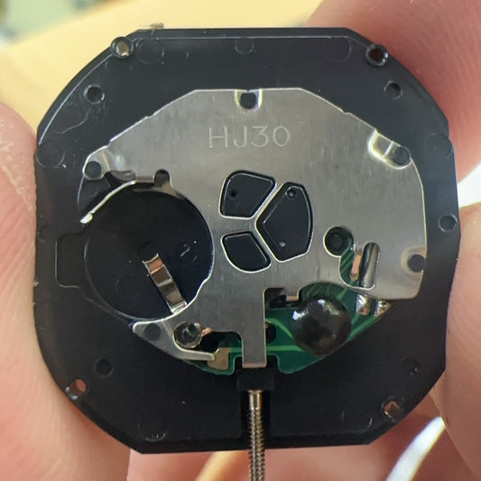 Set of 3 HJ30 double calendar quartz watch movements, China made, ideal for SL30 replacements.