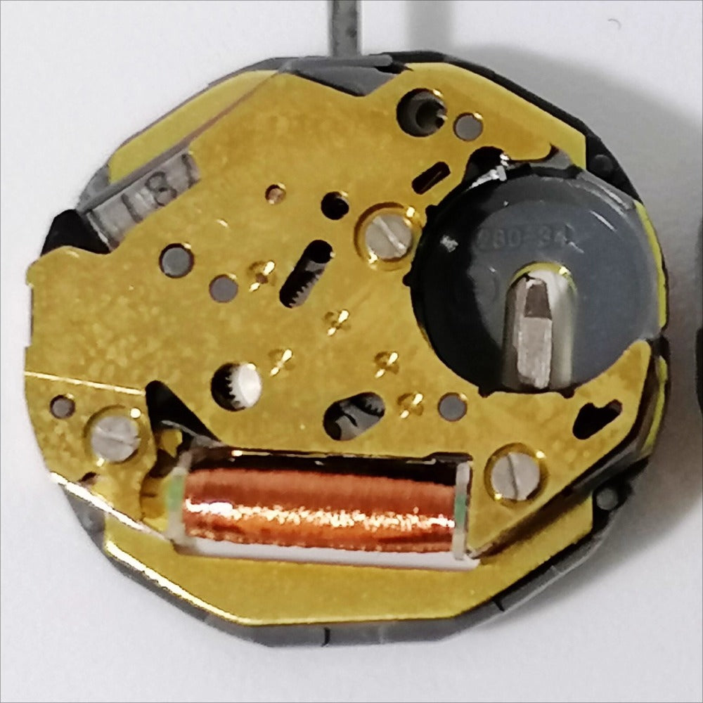 Japan Made Miyota 6L12 quartz watch part with date at 6, single calendar for precise timekeeping.