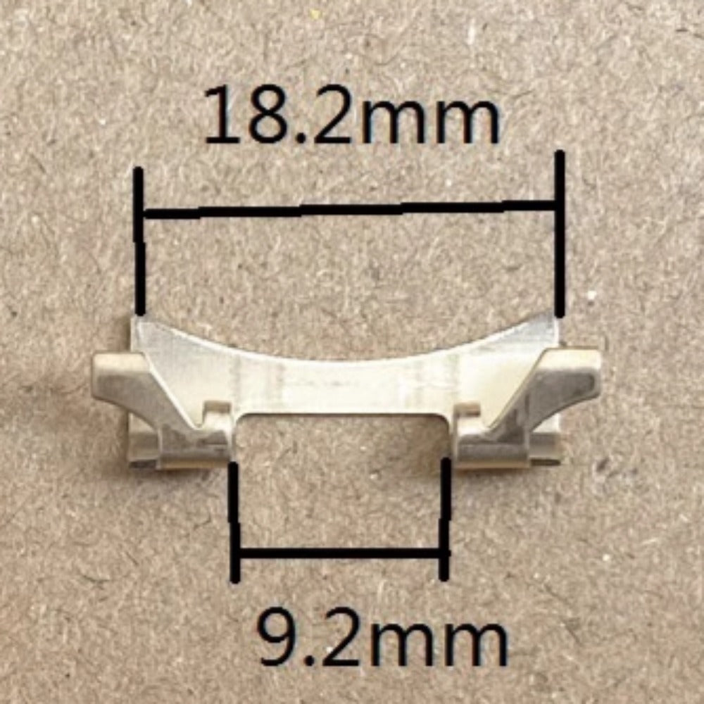 18.2x9.2mm Golden S/S Curved End Links Spring Bars Bracelet Watch Band Strap#1132