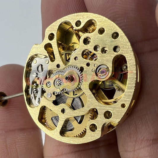 Hollow golden 26.5mm DANDONG 7120 automatic mechanical watch movement for precision timekeeping