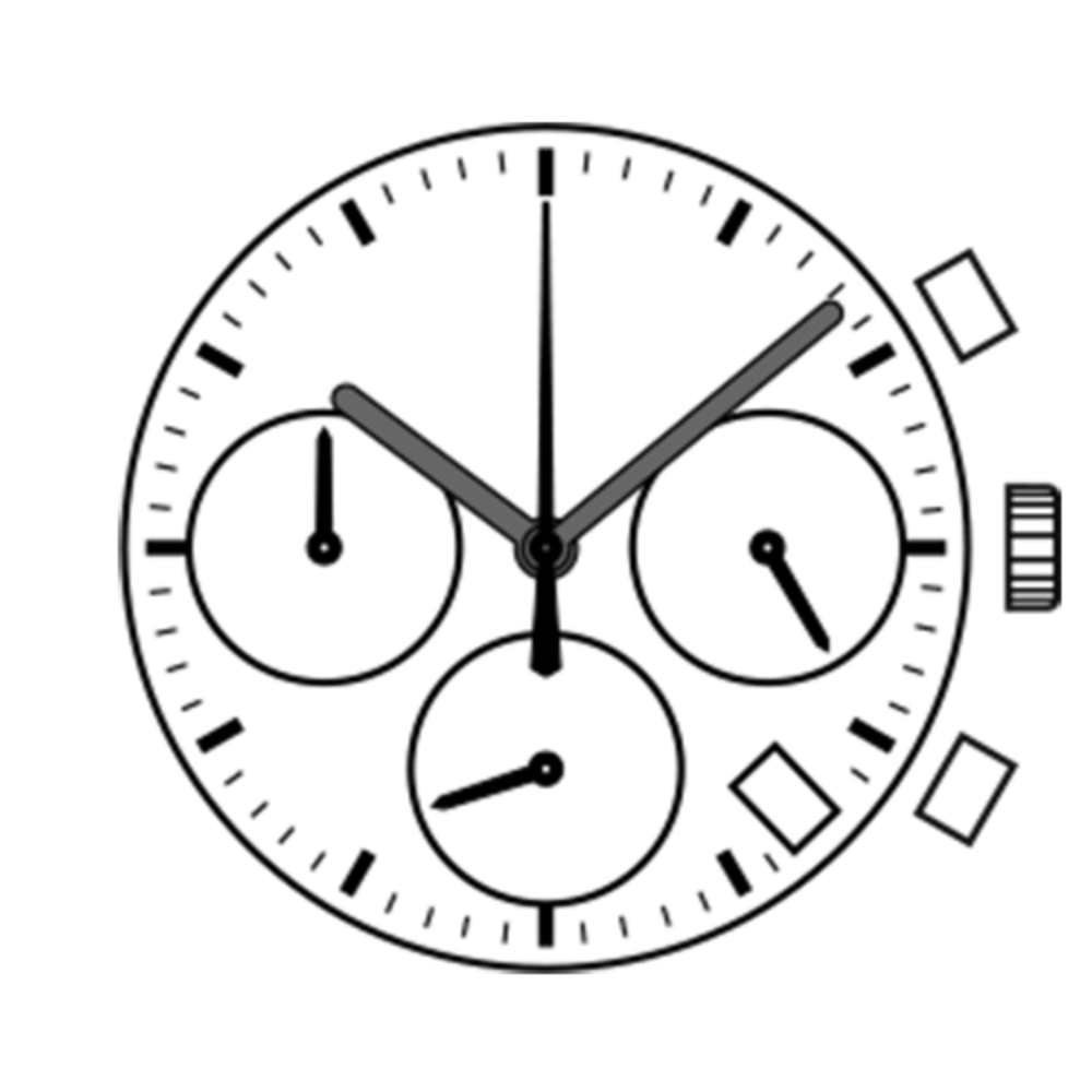 DANDONG 7750 black automatic watch movement with date function for precise watch repairs and upgrades.