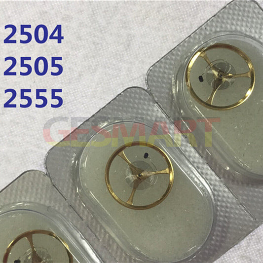 Complete Balance Wheel with Hairspring for Seagull ST25 watch movement, precise timekeeping part.